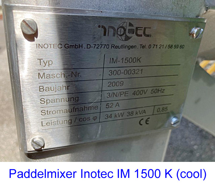 Inotec Paddle Mixer IPM-1000K